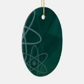 AtoomBlauwgroen Keramisch Ornament (Rechts)