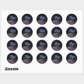 atoombloem ronde sticker (Vel)