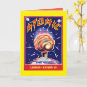 atoombom-explosief leeg Wenskaart Kaart (Gele Bloem)