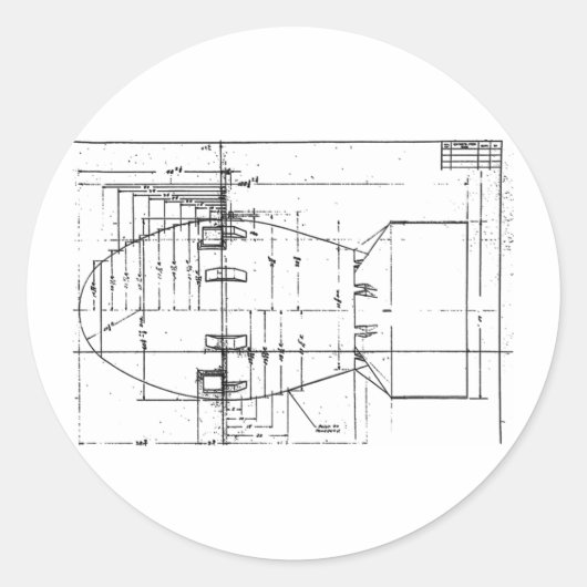 atoombom met vetMan Ronde Sticker (Voorkant)