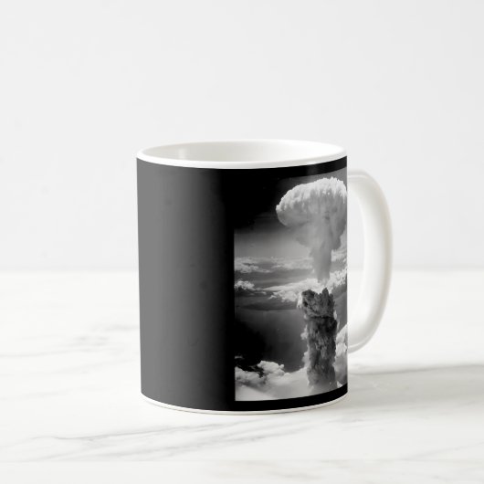 atoombom nucleaire wolk tegen kernproeven koffiemok (Voorkant rechts)