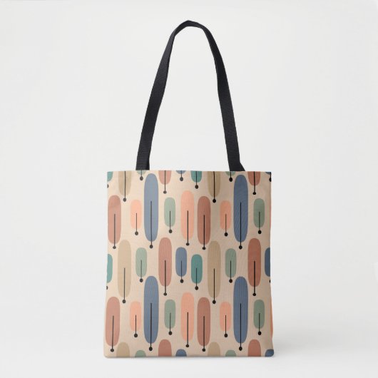atoombomen Retro Tote Bag (Voorkant)