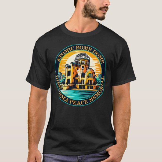 Atoombomkoepel Hiroshima Vredesmonument T-shirt (Voorkant)