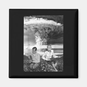 Atoombomwolk Nucleaire Oorlog Retro Vintage Milita Magneet