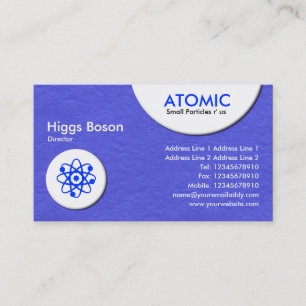 atoomcirkels - Blauw geverfde papiertextuur Visitekaartje