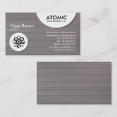atoomcirkels - geborsteld metaal II-textiel Visitekaartje (Voorkant / Achterkant)