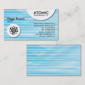 atoomcirkels - golfblauw visitekaartje (Voorkant / Achterkant)
