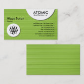 atoomcirkels - groene geborstelde structuur visitekaartje (Voorkant / Achterkant)