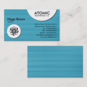 atoomcirkels - Licht blauw geborsteld textiel Visitekaartje (Voorkant / Achterkant)