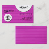 atoomcirkels - Magenta geborsteld textiel Visitekaartje (Voorkant / Achterkant)
