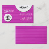 atoomcirkels - Magenta geborsteld textiel Visitekaartje (Voorkant / Achterkant)