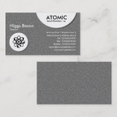 atoomcirkels - Mid Grey Embossed Textuur Visitekaartje (Voorkant / Achterkant)