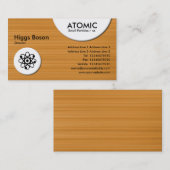 atoomcirkels - Ochre geborsteld textiel Visitekaartje (Voorkant / Achterkant)