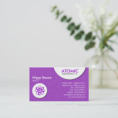 atoomcirkels - Paarse reliëftextuur Visitekaartje (Staand voorkant)