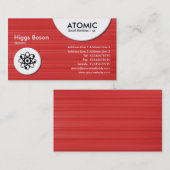 atoomcirkels - Rode borstelstructuur Visitekaartje (Voorkant / Achterkant)