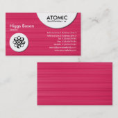 atoomcirkels - Rode borstelstructuur Visitekaartje (Voorkant / Achterkant)