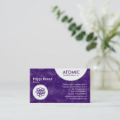 atoomcirkels - Violet Dandylion Textuur Visitekaartje (Staand voorkant)