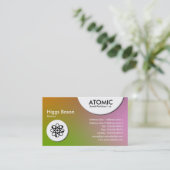 atoomcirkels - Zachte gradiënten Visitekaartje (Staand voorkant)