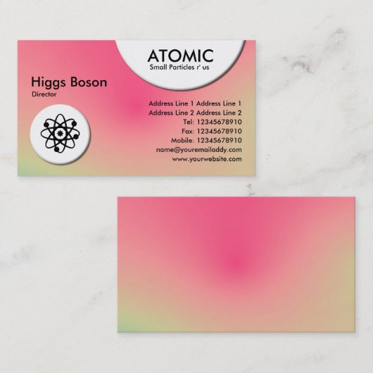 atoomcirkels - Zachte gradiënten Visitekaartje (Voorkant / Achterkant)