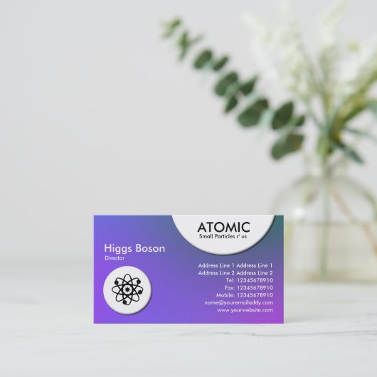 atoomcirkels - Zachte gradiënten Visitekaartje (Staand voorkant)