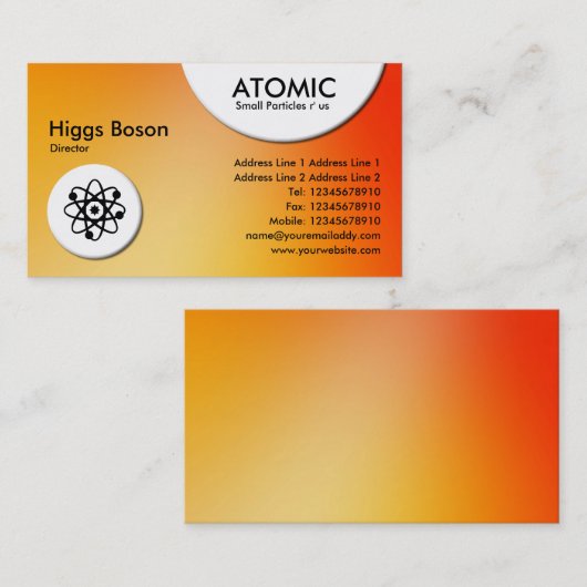 atoomcirkels - Zachte gradiënten Visitekaartje (Voorkant / Achterkant)