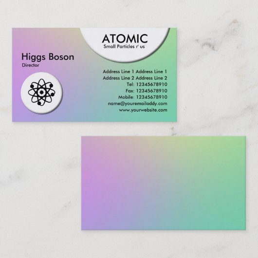 atoomcirkels - Zachte gradiënten Visitekaartje (Voorkant / Achterkant)