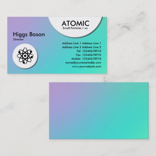atoomcirkels - Zachte gradiënten Visitekaartje (Voorkant / Achterkant)