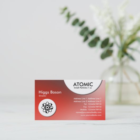 atoomcirkels - Zachte gradiënten Visitekaartje (Staand voorkant)