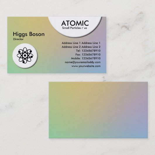 atoomcirkels - Zachte gradiënten Visitekaartje (Voorkant / Achterkant)