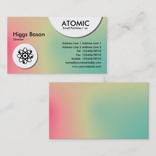 atoomcirkels - Zachte gradiënten Visitekaartje (Voorkant / Achterkant)