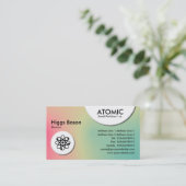 atoomcirkels - Zachte gradiënten Visitekaartje (Staand voorkant)