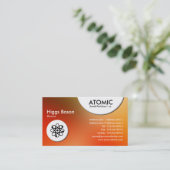 atoomcirkels - Zachte gradiënten Visitekaartje (Staand voorkant)