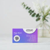 atoomcirkels - zachte verlopen visitekaartje (Staand voorkant)