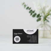 atoomcirkels - zwart - goud visitekaartje (Staand voorkant)