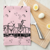 atoomcocktails op roze theedoek (Quarter Fold)