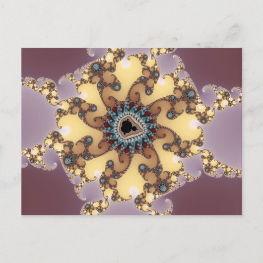 Atoomdeeltjes - Fractal Briefkaart (Voorkant)