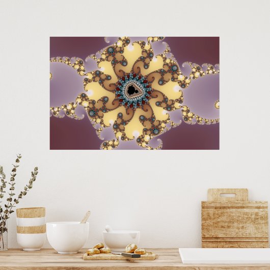 Atoomdeeltjes - Fractal Poster (Keuken)