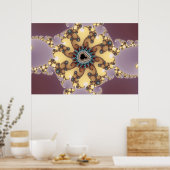 Atoomdeeltjes - Fractal Poster (Keuken)