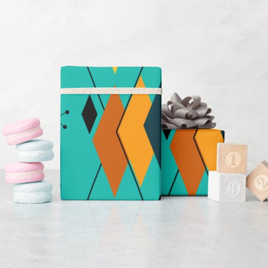 Atoomdiamanten Cadeaupapier (Baby Shower)