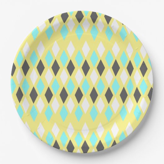 atoomdiamanten uit de middeleeuwen op geel papieren bordje (Voorkant)