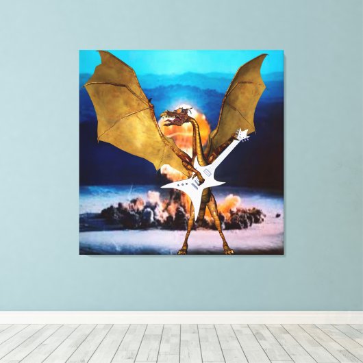 atoomdraak canvas afdruk (Insitu (Houten vloer))