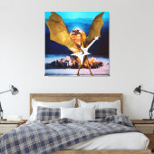atoomdraak canvas afdruk (Insitu (Slaapkamer))