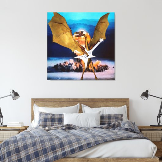atoomdraak canvas afdruk (Insitu (Slaapkamer))