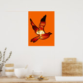 Atoomduif Paddenstoelwolk Print Poster Bord (Keuken)