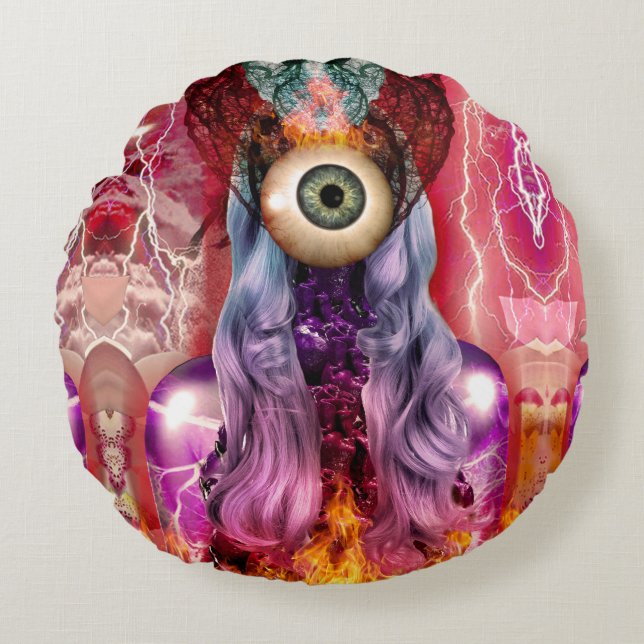 Atoomenergie Rond Kussen (Voorkant)