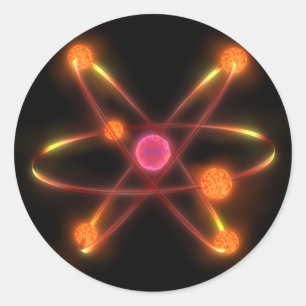 Atoomenergie Ronde Sticker