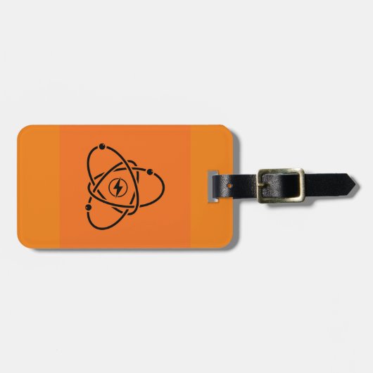 Atoomenergie Symbool Wetenschap en Technologie Bagagelabel (Voorkant horizontaal)