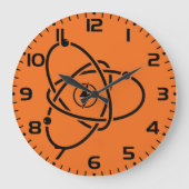 Atoomenergie Symbool Wetenschap en Technologie Grote Klok (Voorkant)