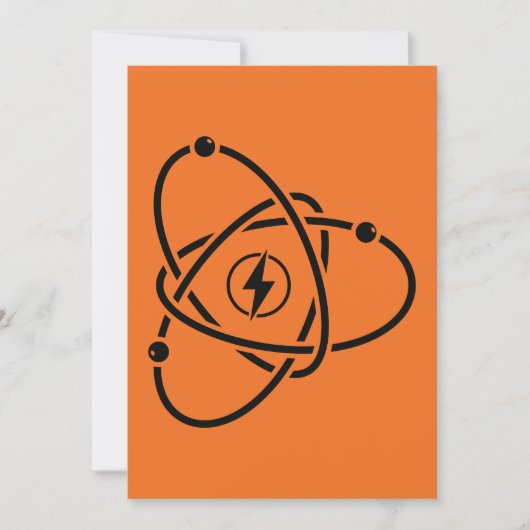 Atoomenergie Symbool Wetenschap en Technologie Kaart (Voorkant)