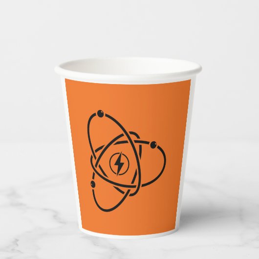 Atoomenergie Symbool Wetenschap en Technologie Papieren Bekers (Voorkant)